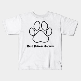 Dog Paw Print Empty Kids T-Shirt